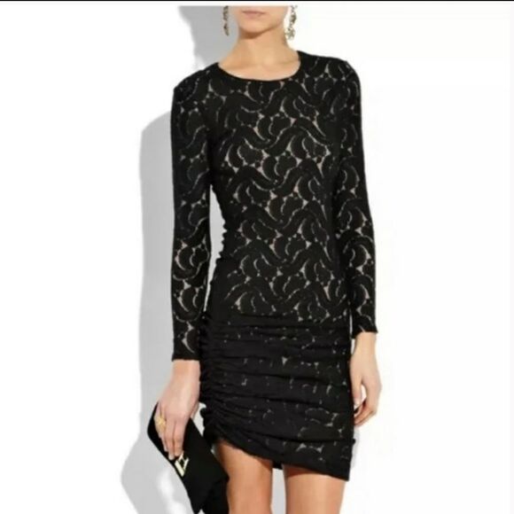 A.L.C Lace Pattern Long Sleeve Mini Dress - Picture 1 of 13